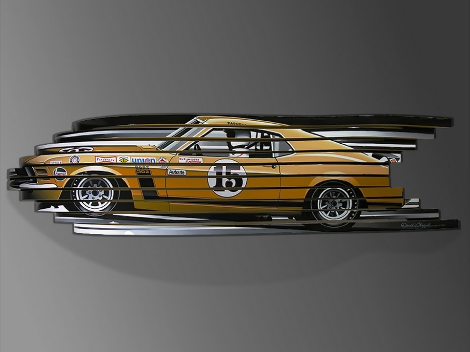 Boss 302 Mustang Wall Sculpture